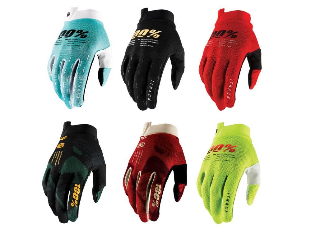 100% Fahrradhandschuhe 100% iTrack Gloves L fluo yellow - ultraleichter MTB-Handschuh mit Top