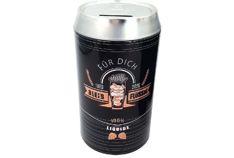 HERGO Creation Spardose Bier-Spardose "Bleib Flüssig - 100% liquide"
