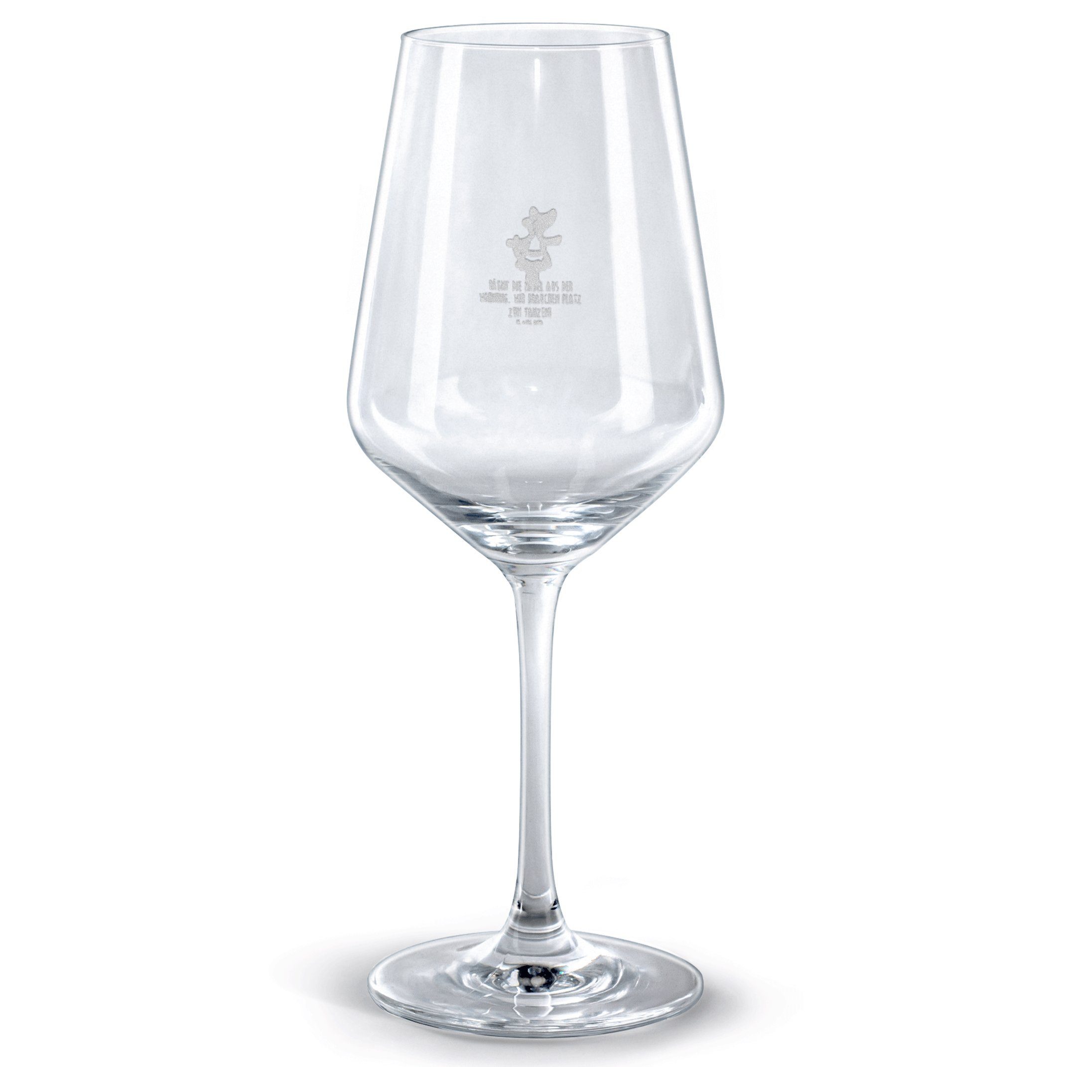 Mr. & Mrs. Panda Glas Fuchs Ballerina - Transparent - Geschenk, Rotweinglas, Rotwein Glas, Premium Glas