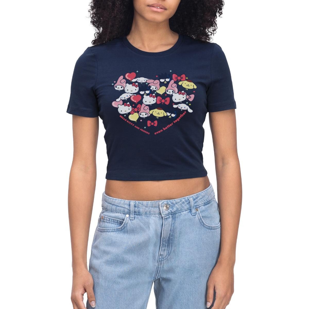 T-Shirt Hello Kitty And Friends Ballons Crop Top