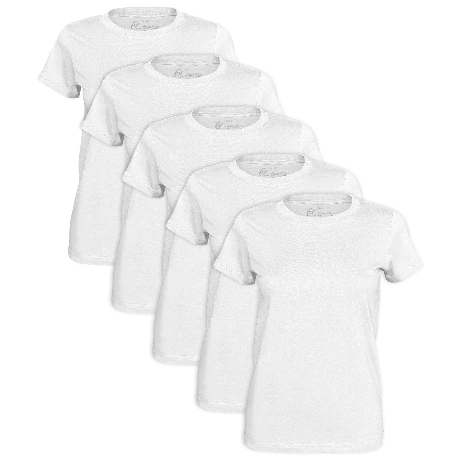 Cotton Prime® T-Shirt O-Neck - Tee (5-tlg) in trageangenehmer Baumwollqualität