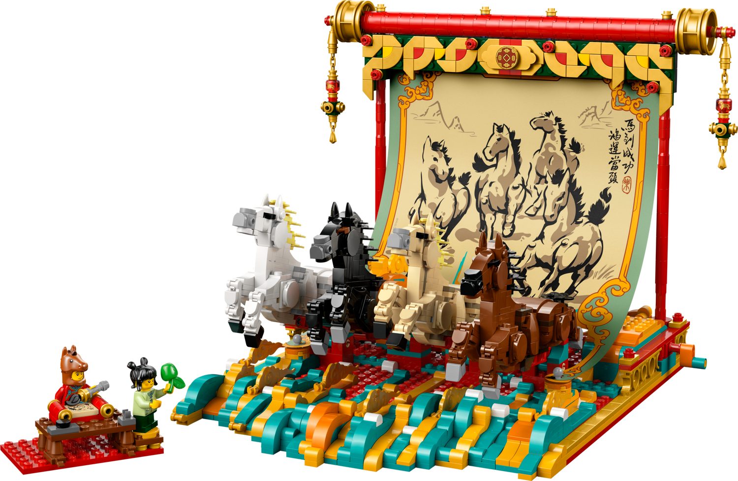 LEGO® Sonstiges 80119 Leinwand mit Galoppierenden Pferden Spielbausteine, (Set, 1650 St., Set)