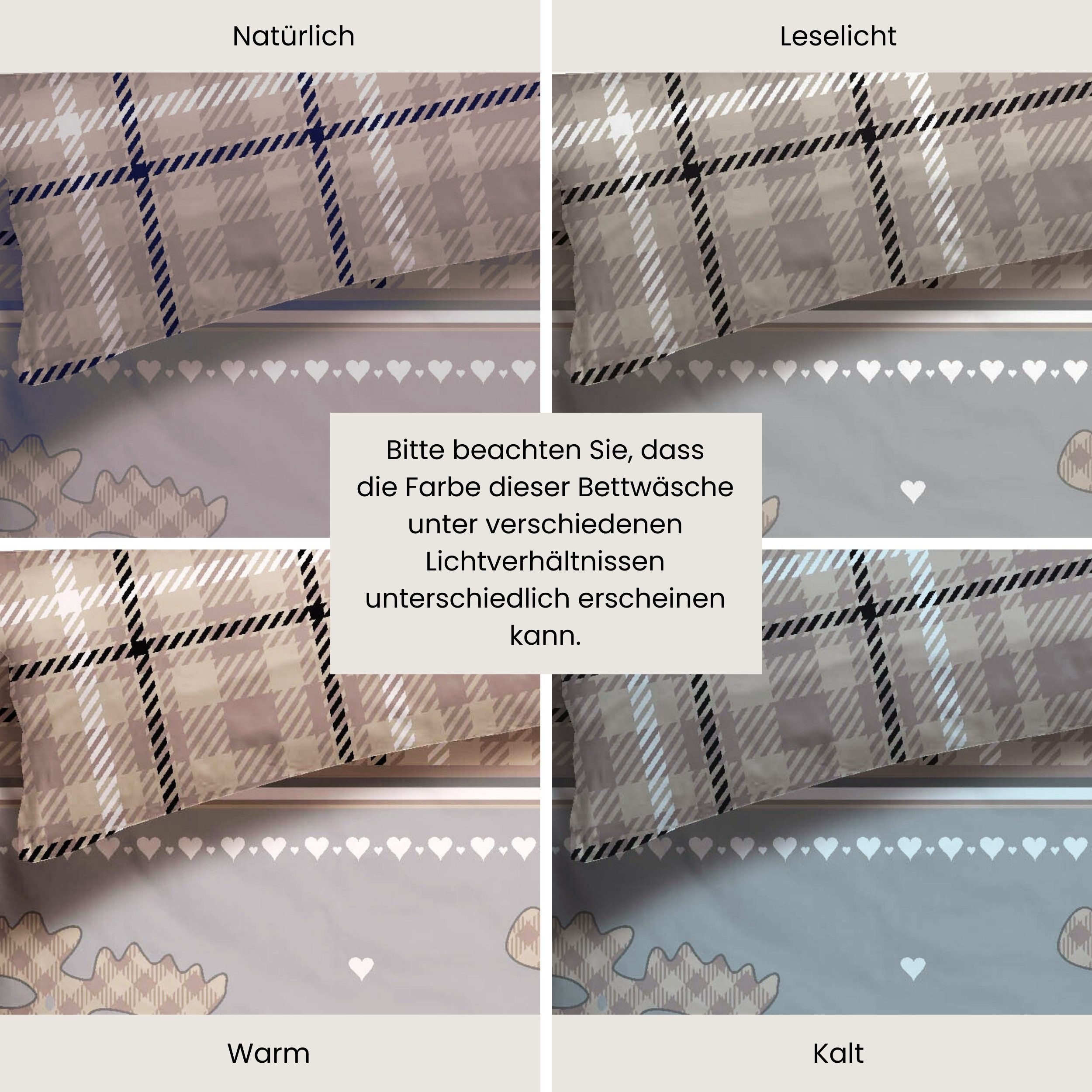 Schiesser Bettwäsche Salous aus weichem Baumwollflanell mit Winterprint, Feinbiber, 2 teilig, Made in Green