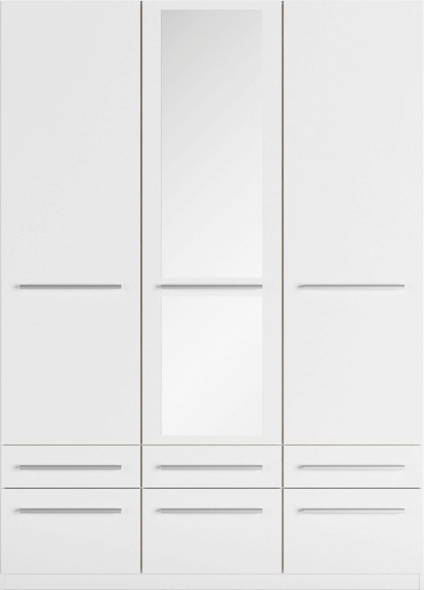 priess Kleiderschrank Schrank Garderobe Wäscheschrank Barcelona in 5 Breiten viel Stauraum, geräumige Schubkästen, mit Spiegel, MADE IN GERMANY