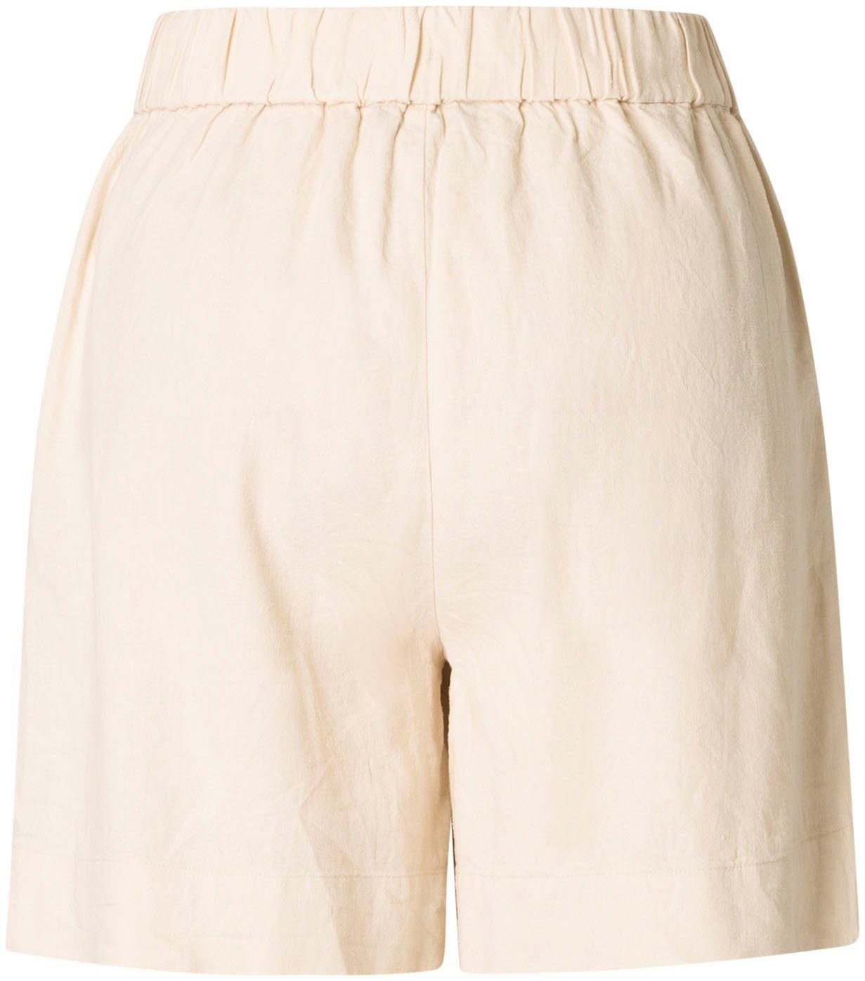 Base Level Curvy Relaxshorts YARDAN Sommerhose aus Leinen und Viskose und mit elastischem Bund