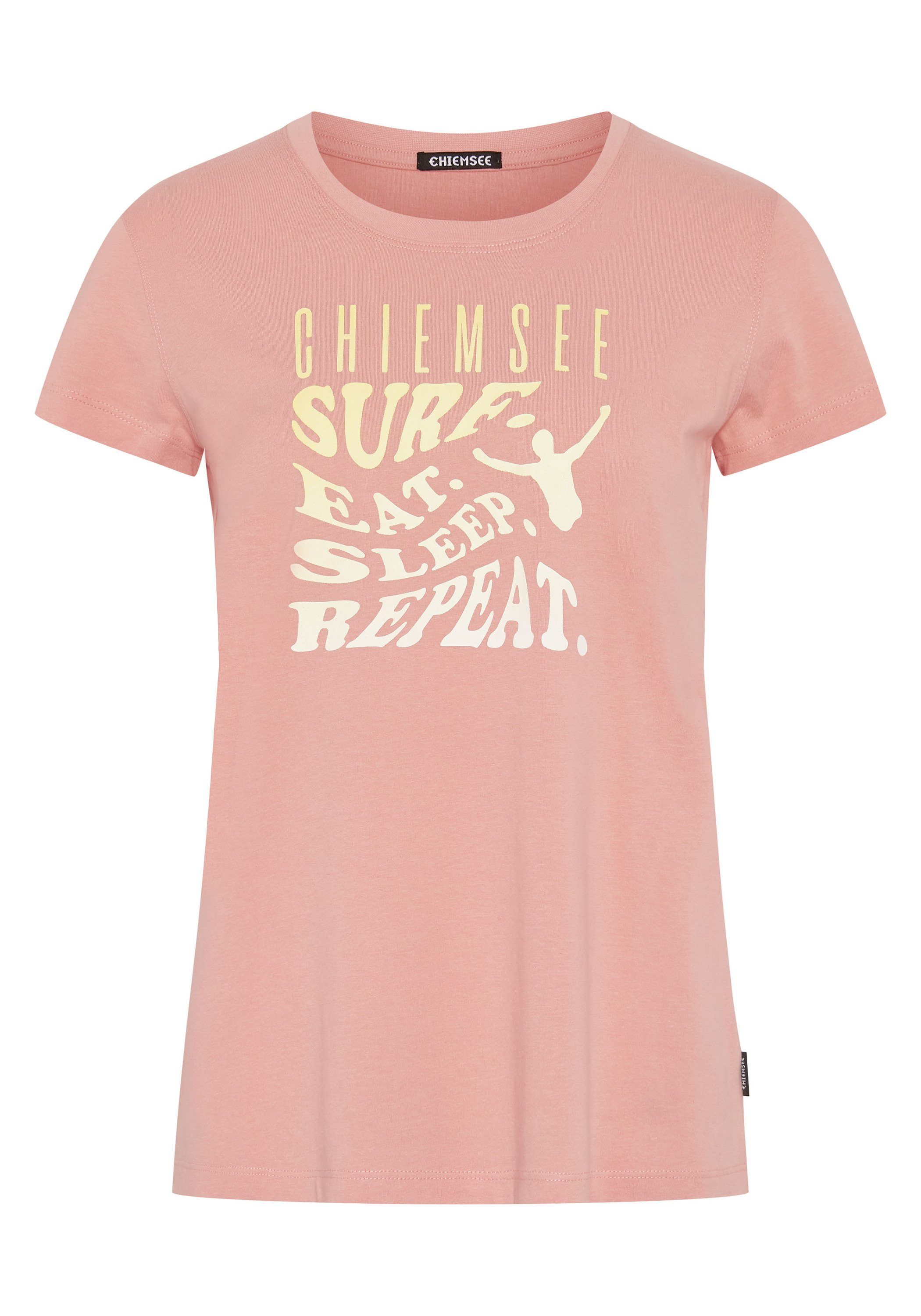 Cream 14-1521 T-Shirt Print-Shirt Schriftzug N' Chiemsee mit 1 Peaches