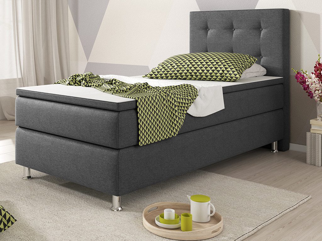 inter Boxspringbett Köln 90x200cm mit inkl. Topper und Matratzen (Bett, Kom günstig online kaufen