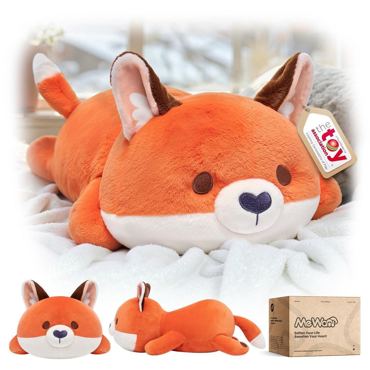 LuxusKollektion Kuscheltier Kuscheltier Fuchs Kawaii Plüschkissen Stofftier Fuchs 33 CM (1-St)