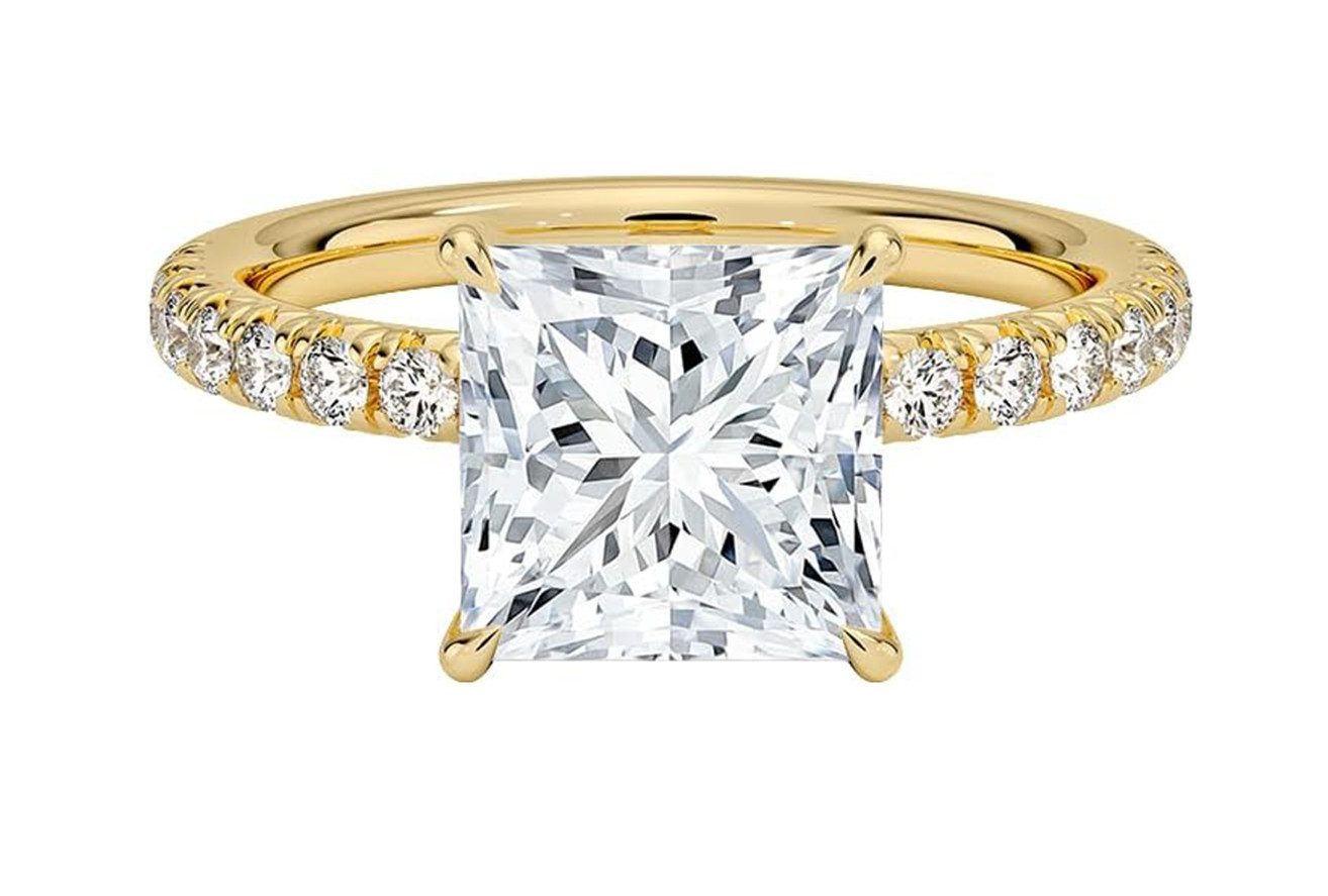 Jumpeak Trauring Ring damen, labordiamant2ct,D,VS1,2EX,Damen-Diamantring, Mutter tags geschenk,Geschenk ideen für frau,Liebes geschenk für sie