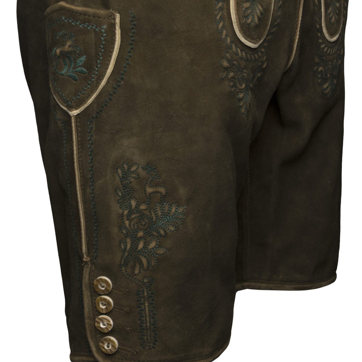 Krüger Trachtenlederhose Cailan Herren (1-tlg) Trachtenlederhose, Trachtenhose, Bayerische Lederhose, Oktoberfest