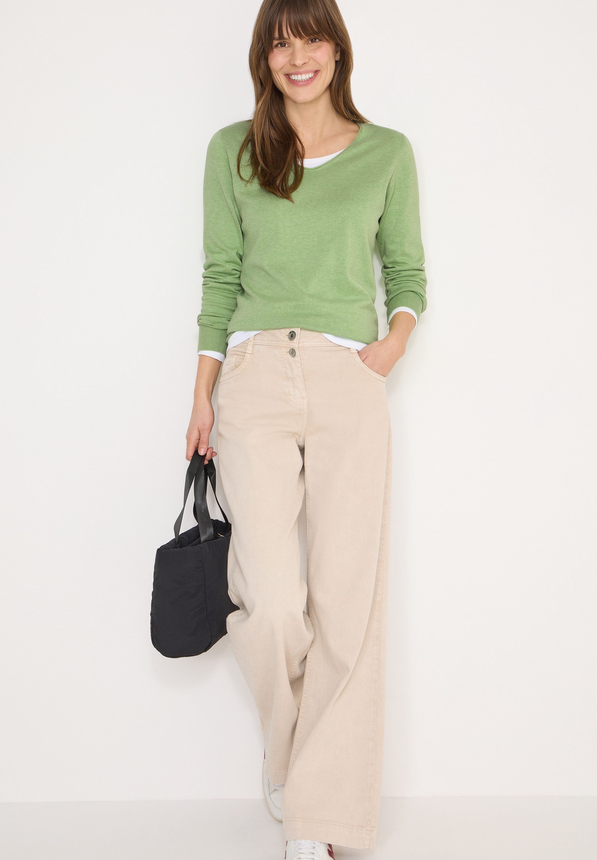 CECIL Strickpullover mit V-Ausschnitt
