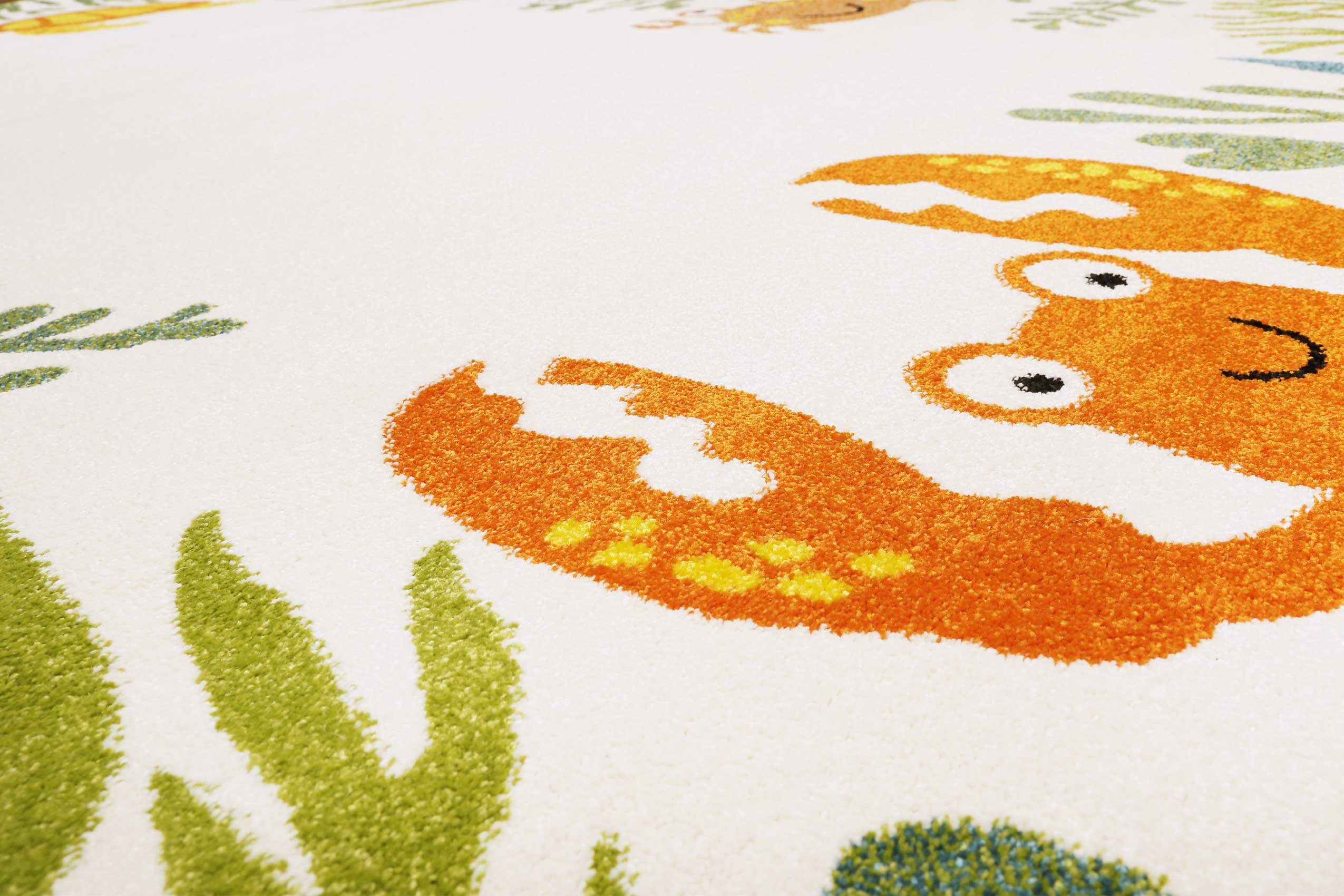 Esprit Kinderteppich Waterworld ESP-21073, rechteckig, Höhe: 13 mm, buntes Strandmotiv, Kurzflor, Krabbe & co.