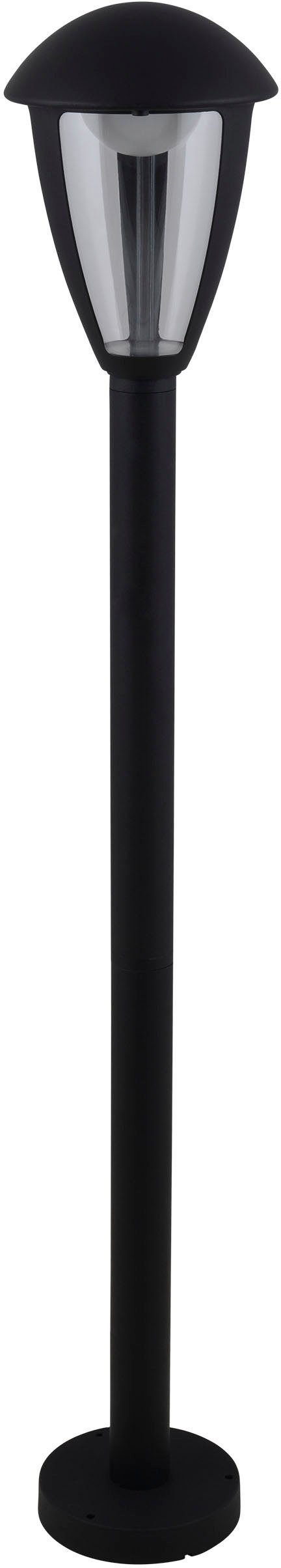 näve LED Außen-Stehlampe Clint, Warmweiß, Aluminium schwarz Kunststoff klar incl. 14x LED IP44 Höhe 100cm
