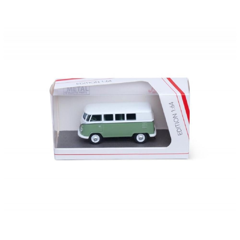 Schuco Modellbausatz VW T1 Samba Hellgrün/Weiß / 1:64, Maßstab 1:64