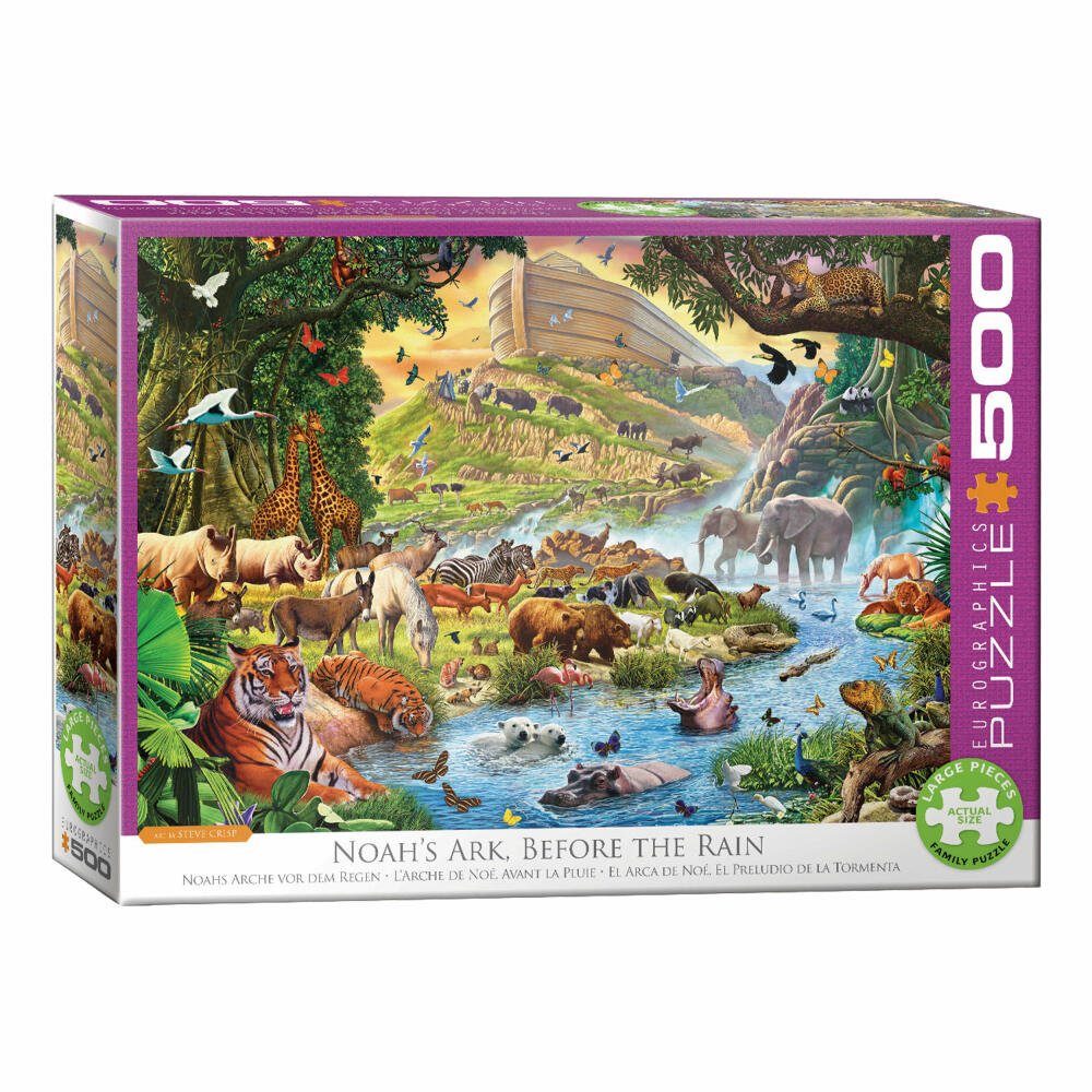 EUROGRAPHICS Puzzle Noahs Arche dem Regen, 500 vor Puzzleteile