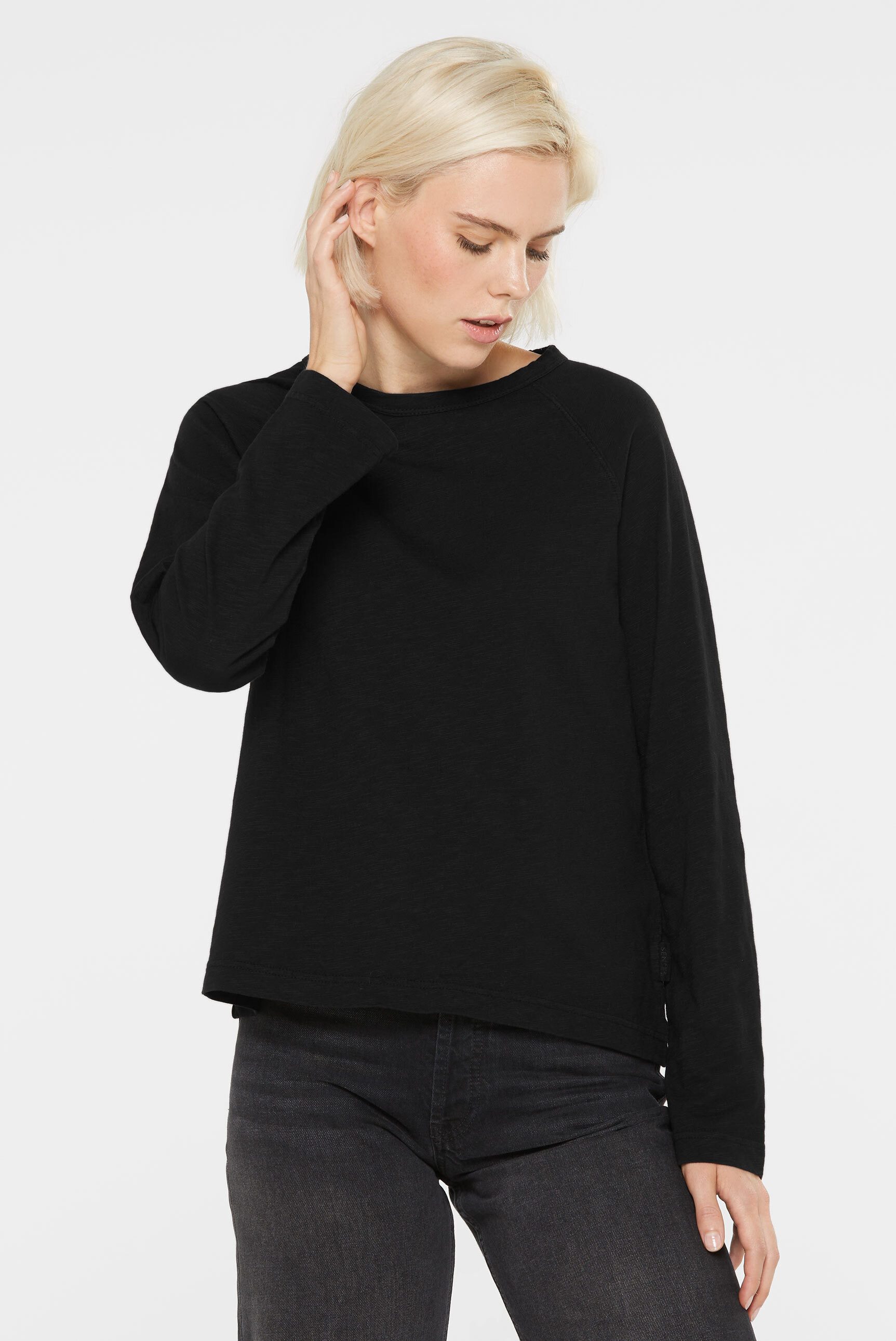 SENSES.THE LABEL Rundhalsshirt aus Baumwolle günstig online kaufen