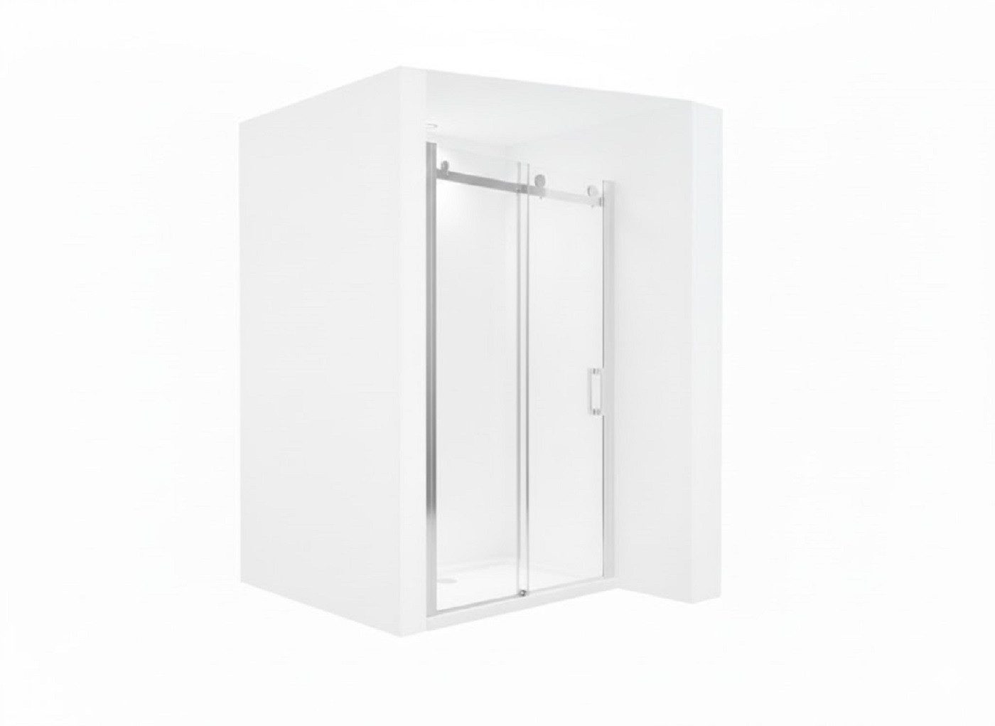 BuyLando.Shop Dusch-Schiebetür Glaswerk Westfalen- Viktoria 105x195cm Nischentür/Schiebetür-Silber, 105x195 cm, Glas