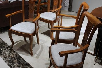 JVmoebel Stuhl, Esszimmer Stuhl Sessel Set Club mit Armlehnen Luxus Sessel Neu 4x Stühle Sofort