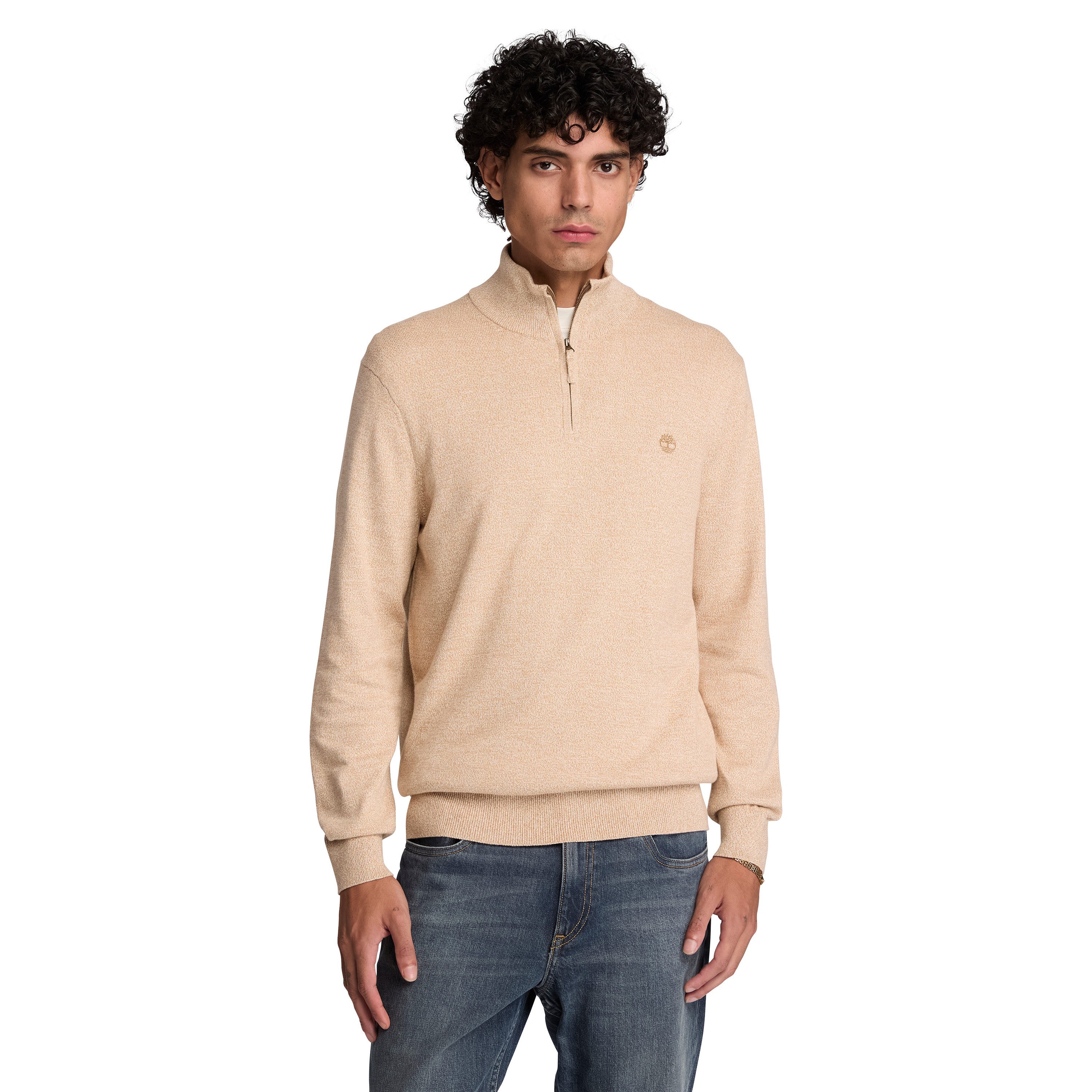 Timberland Sweatshirt WILLIAMS RIVER - Cotton 1/4 Zip Swe mit 1/4-Zip-Verschluss, aus Baumwolle, auch in großen Größen