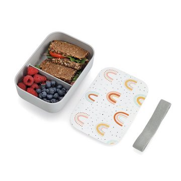 Zeller Present Küchenorganizer-Set Lunch Box 'Rainbow', Kunststoff, grau/bunt, ca. 19 x 12,5 x 6 cm