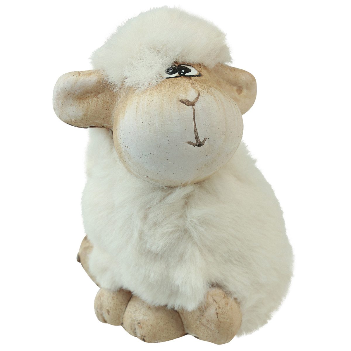 Florists Products Osterhase Osterdeko Schaf Keramik Figuren Set Creme 9,5×6×9cm 4 Stk, 4 Stück