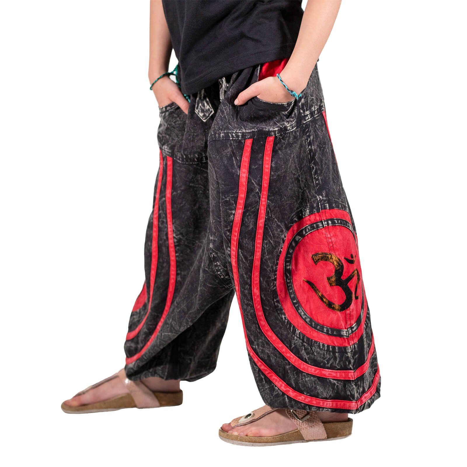 Haremshose/Jodhpur-Hose Kunst&Magie Coole Kinder Haremshose Aladin Hose Hippie Stonewashed OM