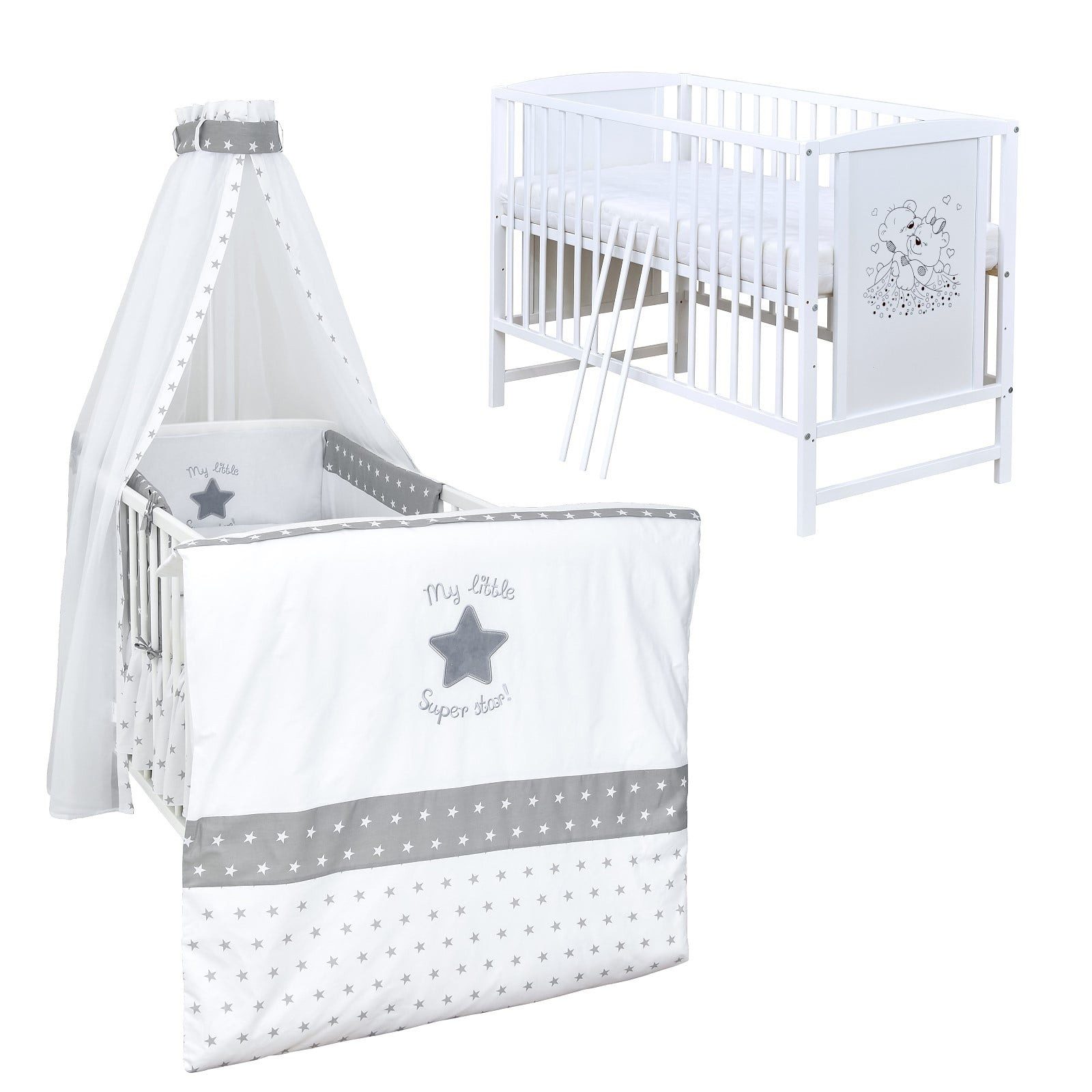 Baby-Delux Komplettbett Babybett Mia Komplettset, 10-tlg., günstig online kaufen