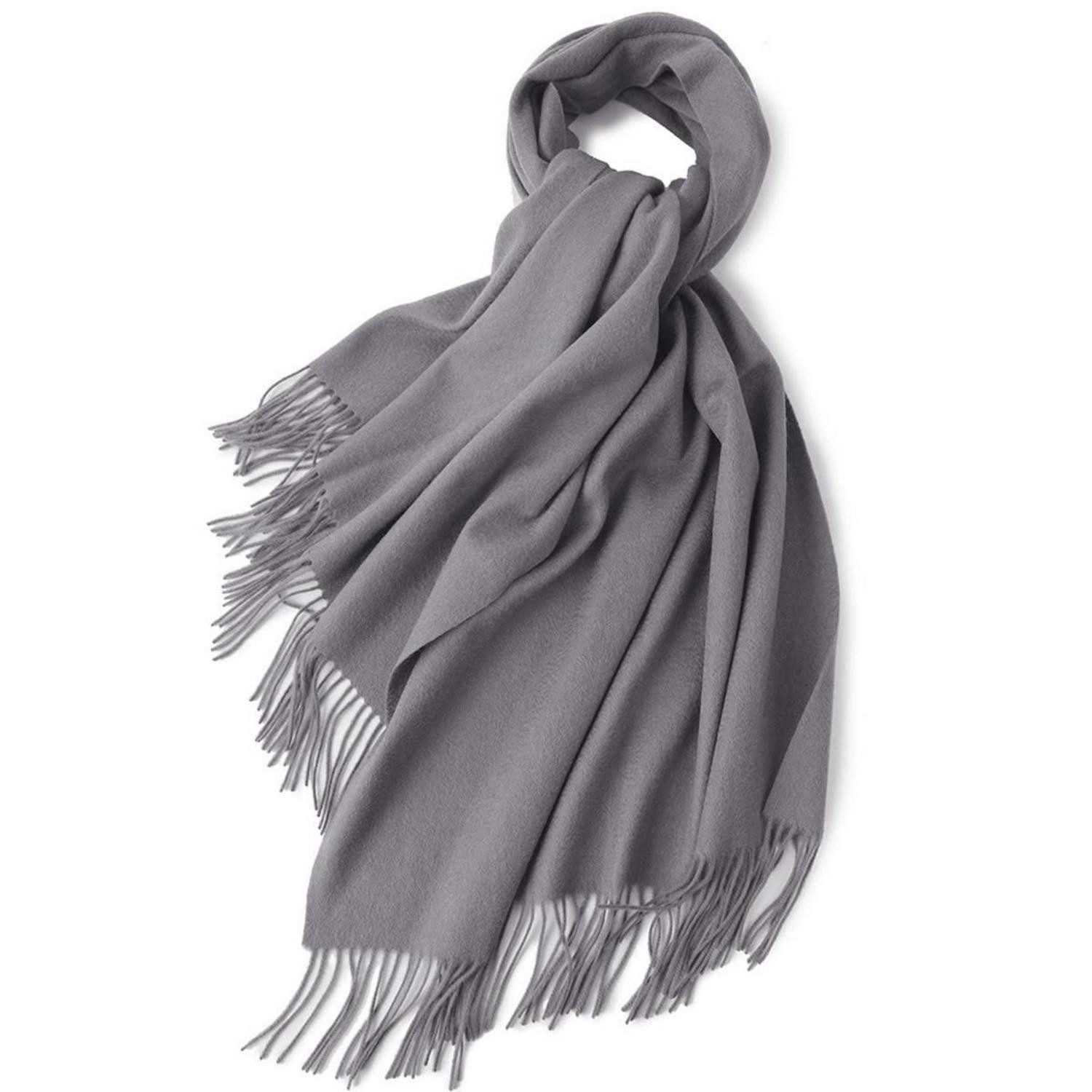 LuxusKollektion Strickschal Herren Feinstrick Schal mit Fransen, (1-St)
