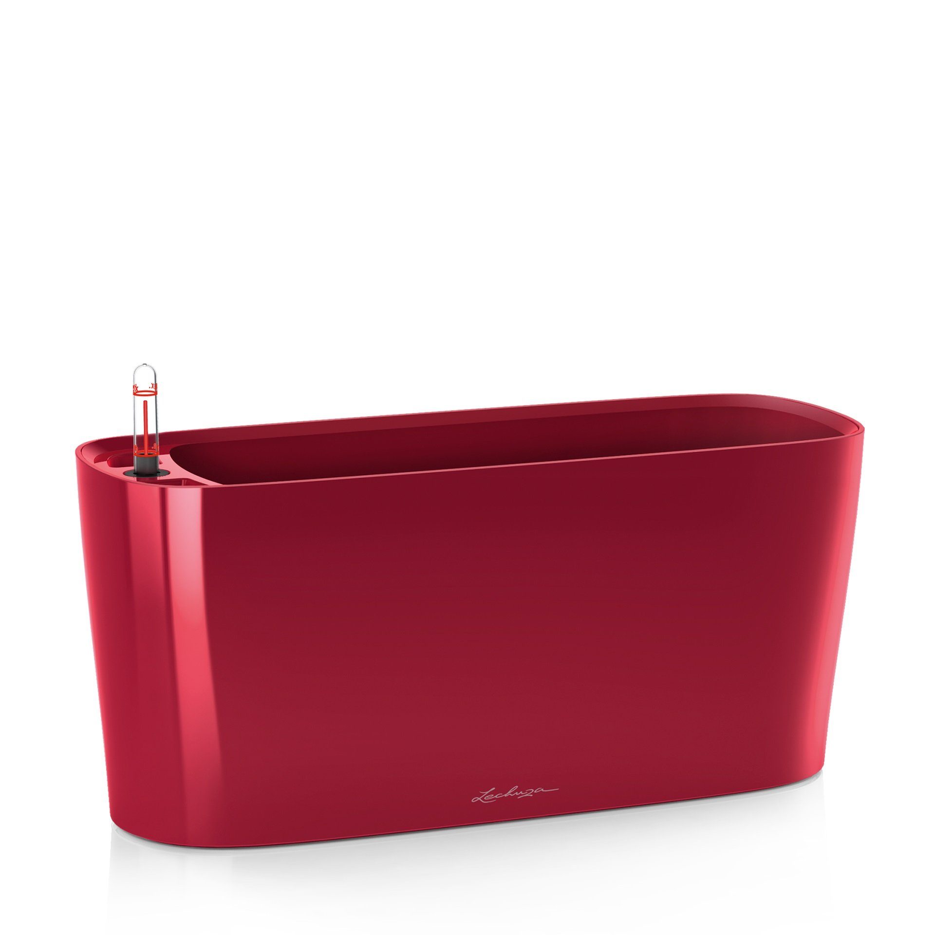 Lechuza® Blumentopf Pflanzgefäß Delta 20 scarlet rot hochglanz