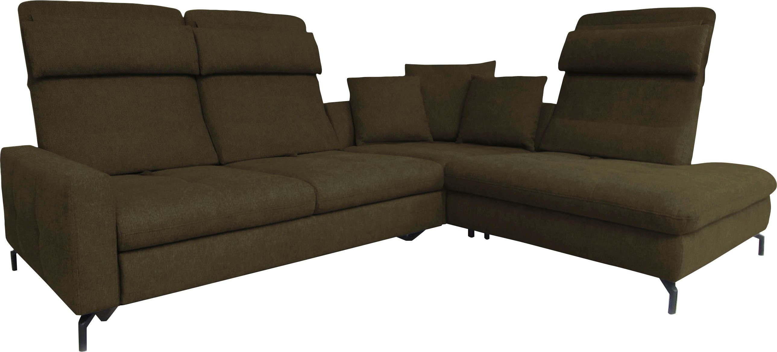 mit 260 373 TCM Bettfunktion grauoliv Louis, wahlweise Rückenlehnenverstellung, Breite Ecksofa cm, ADA trendline