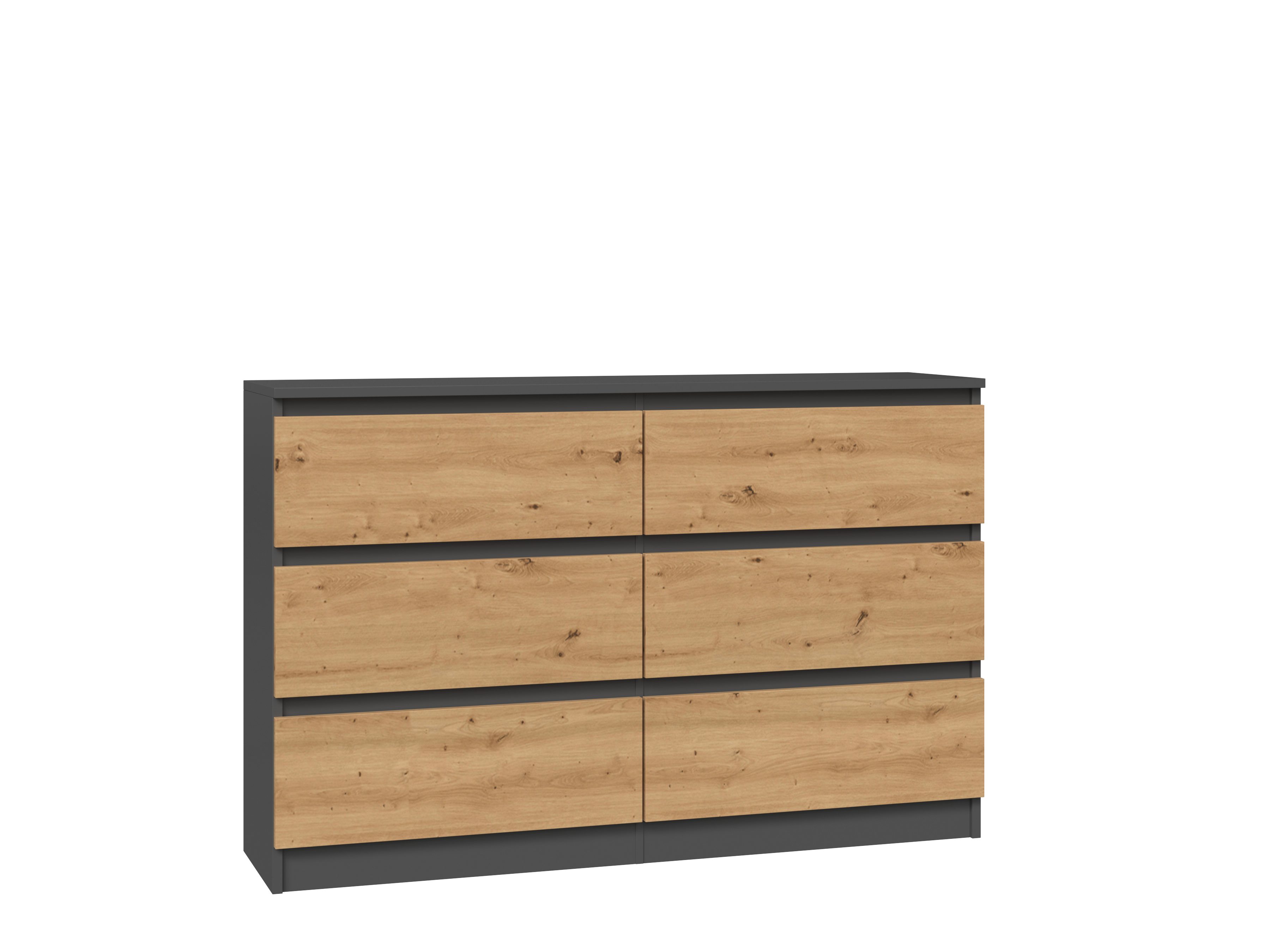 Raumhirsch Furniture Kommode Sideboard 120 cm breit (Maße 30 x 120 x 75 cm, 6 Schubladen), verschiedene Farben