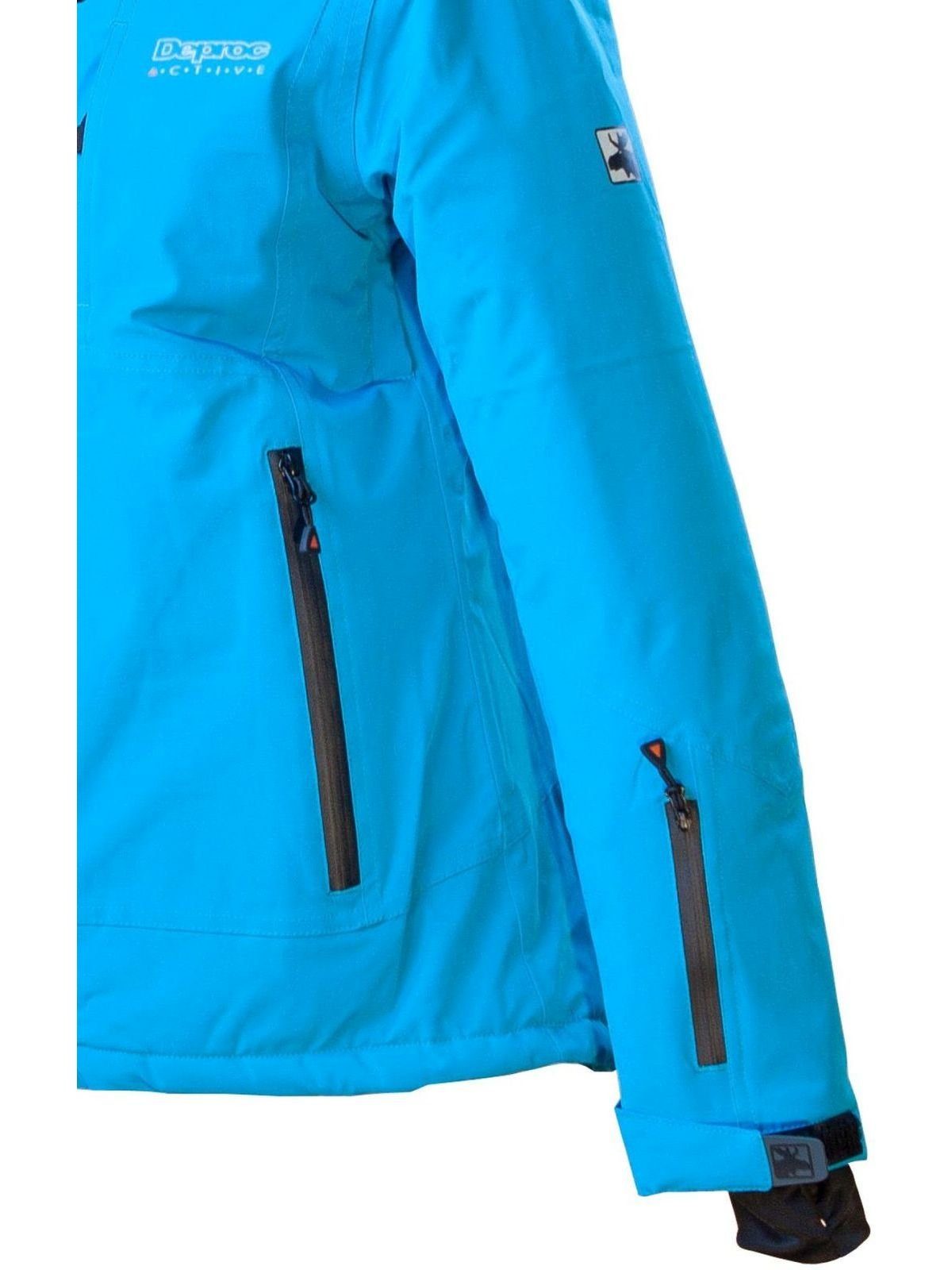 abnehmbarer in auch DEPROC Großen Active Kapuze, erhältlich NEW CS Winterjacke MONTREAL MEN Größen turquoise mit