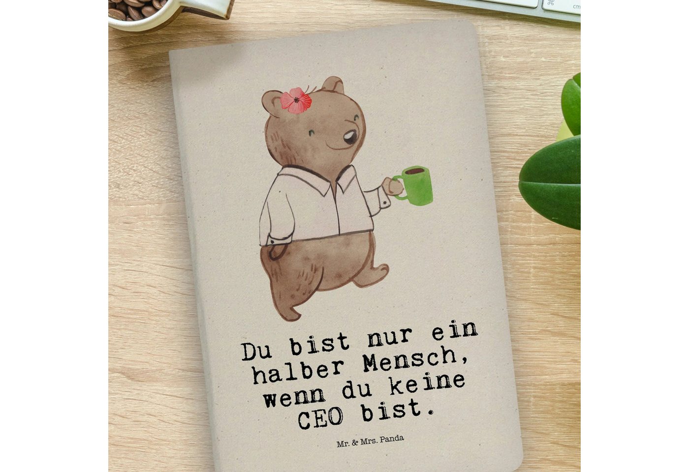 Thumbnail - Mr. & Mrs. Panda Notizbuch CEO Herz - Transparent - Geschenk, Schenken, Chef, Ausbildung, Firmen Mr. & Mrs. Panda, Bezau...