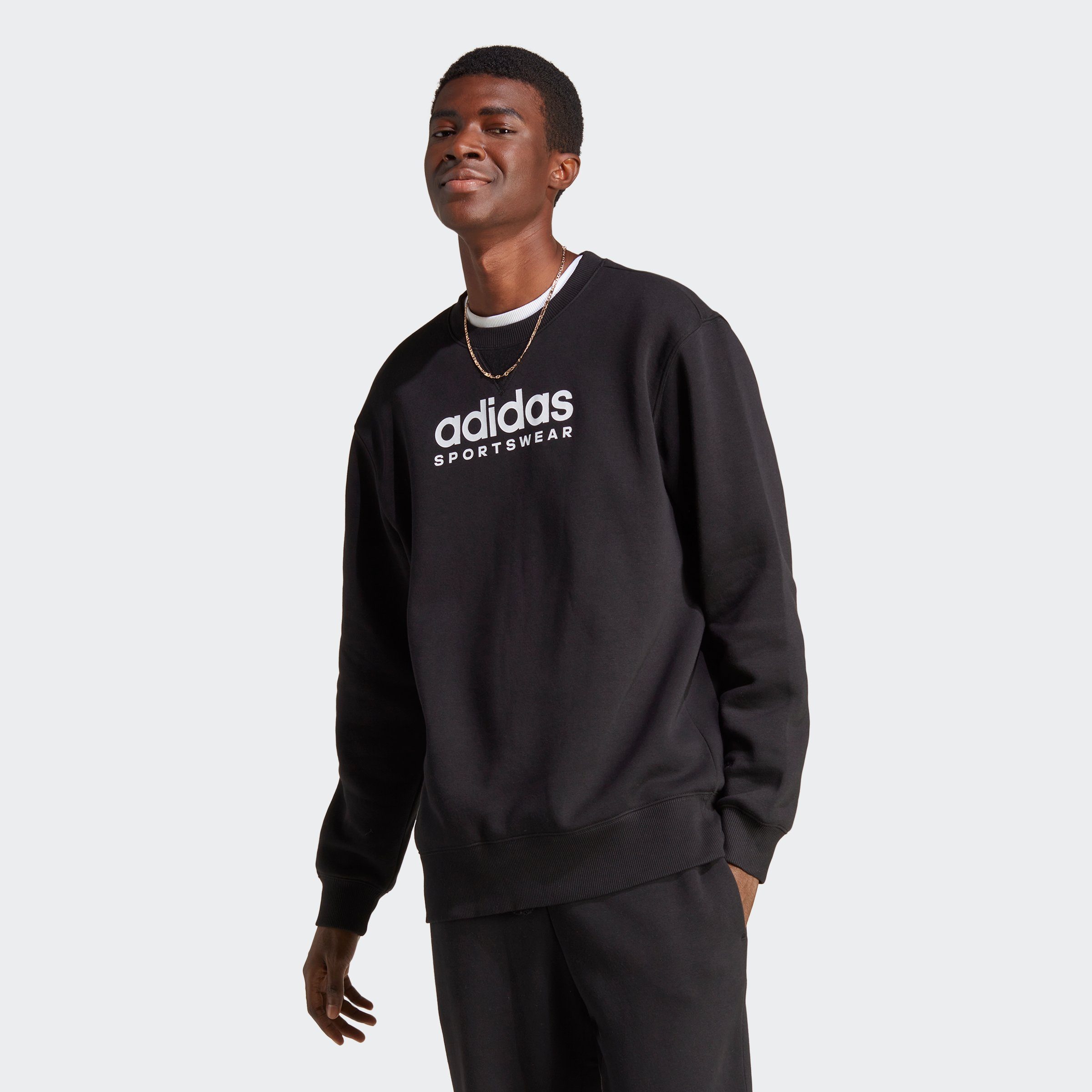 FLEECE Sweatshirt GRAPHIC SZN Black adidas ALL Sportswear
