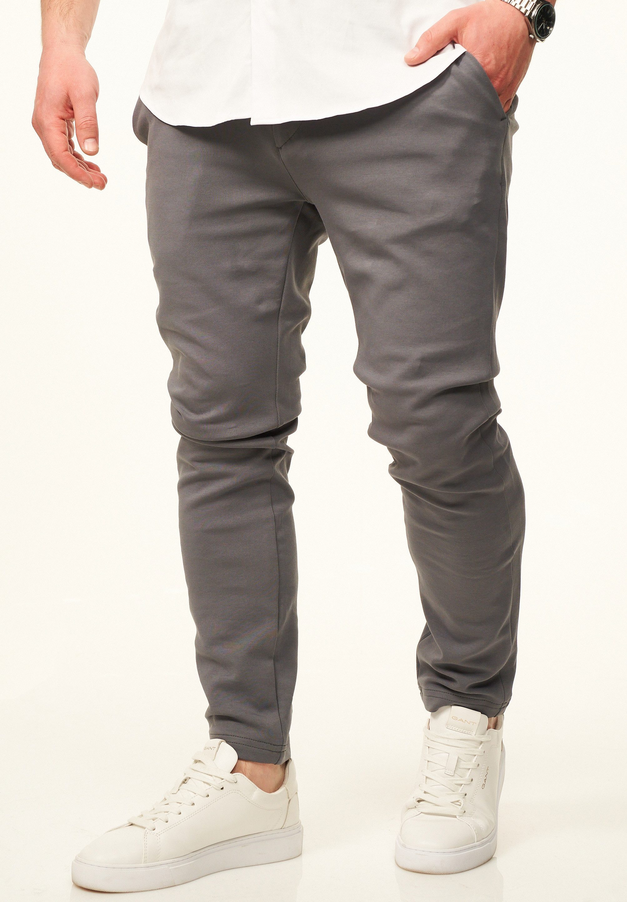 behype Chinohose mit Super Stretch als Performance Pants in Slim-Fit Herren Stoffhose elegant & casual – 6% Ultra-Flex Stretch