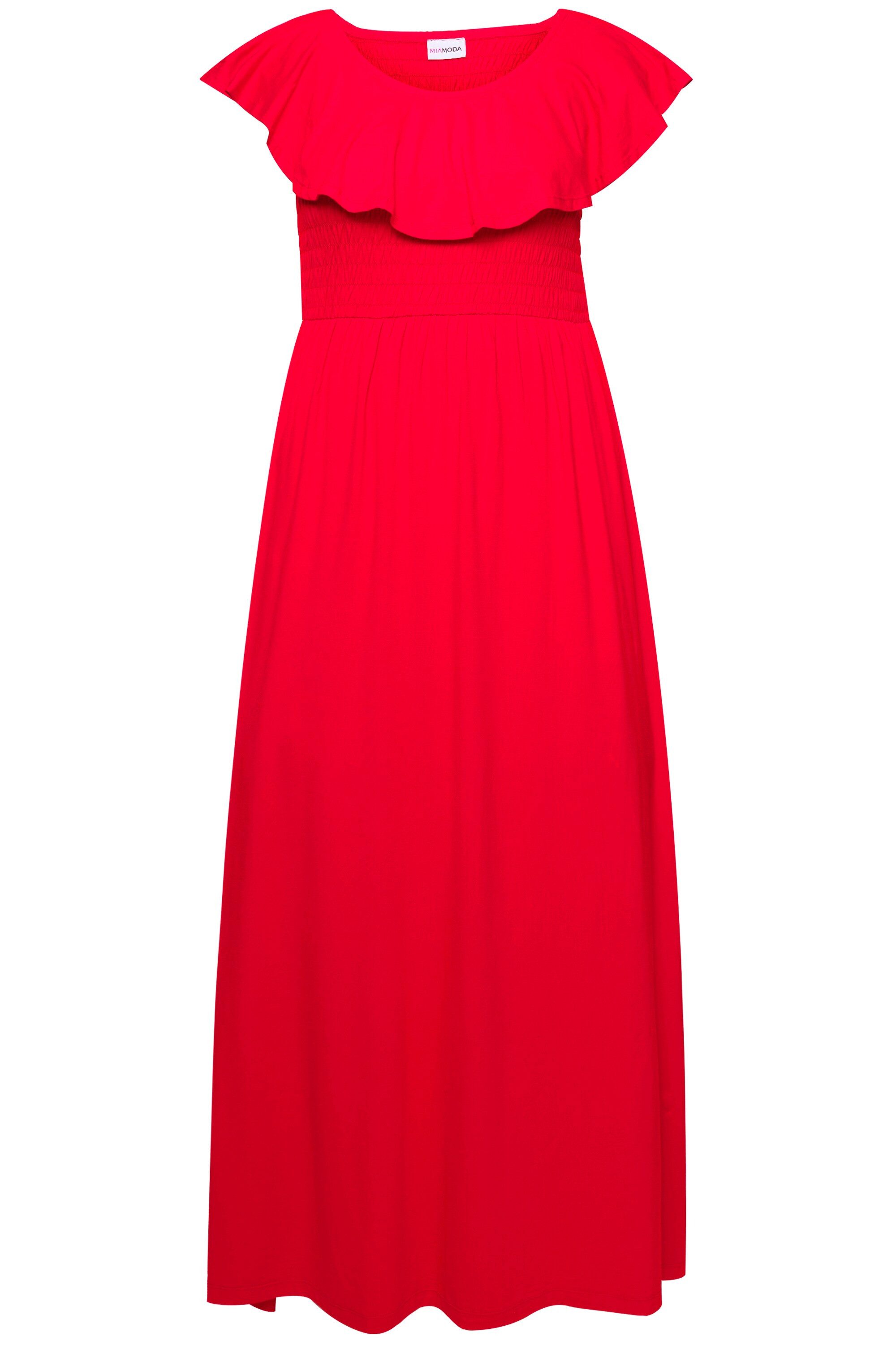 MIAMODA Jerseykleid Maxikleid Carmen-Ausschnitt günstig online kaufen