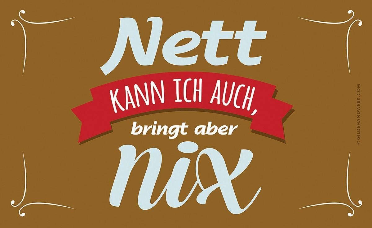 GILDE Frühstücksbrett Frühstücksbrettchen Nett kann ich auch, bringt aber Nix, (1-St), langlebig, robust und alltagstauglich