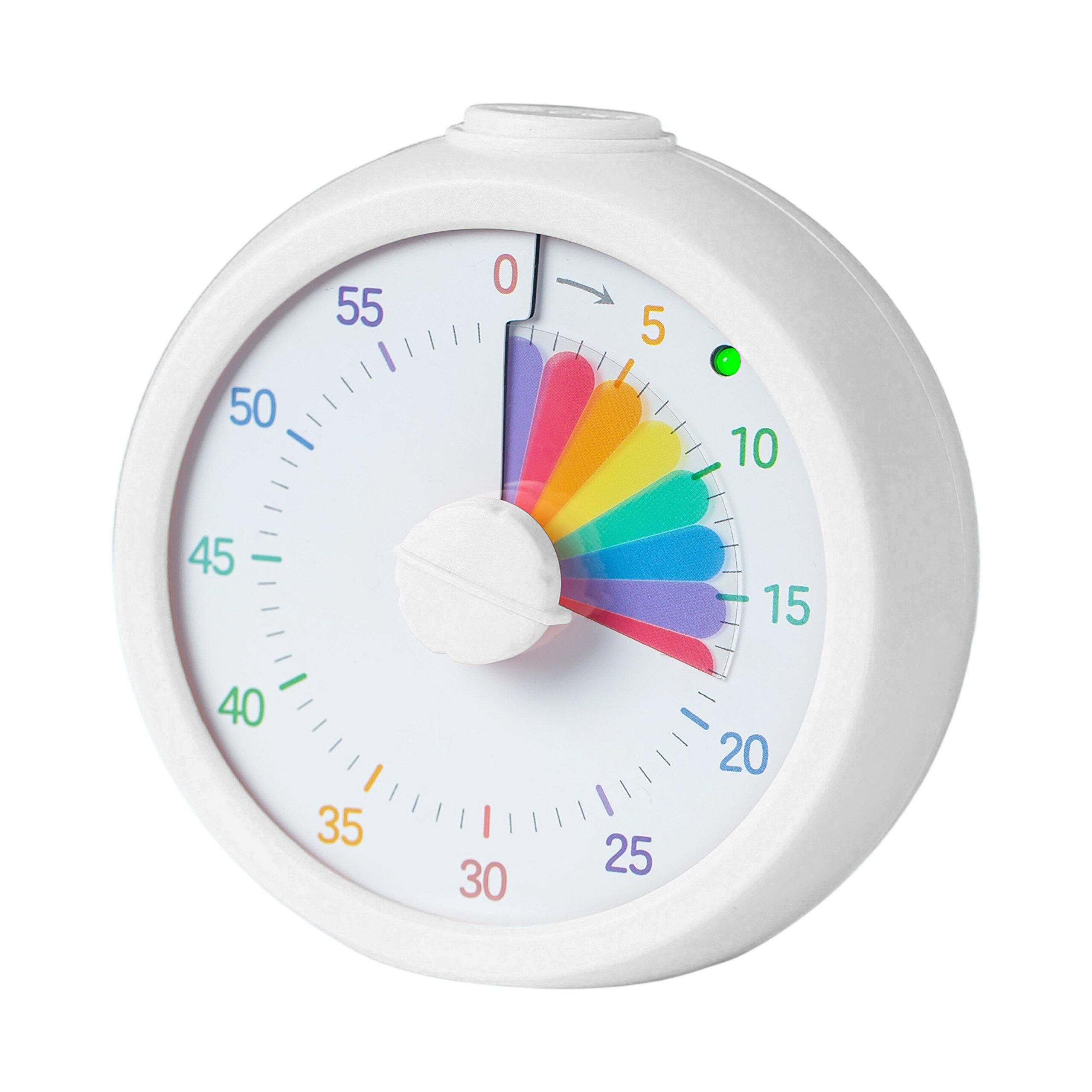 relaxdays Küchentimer Visueller Timer Regenbogen weiß