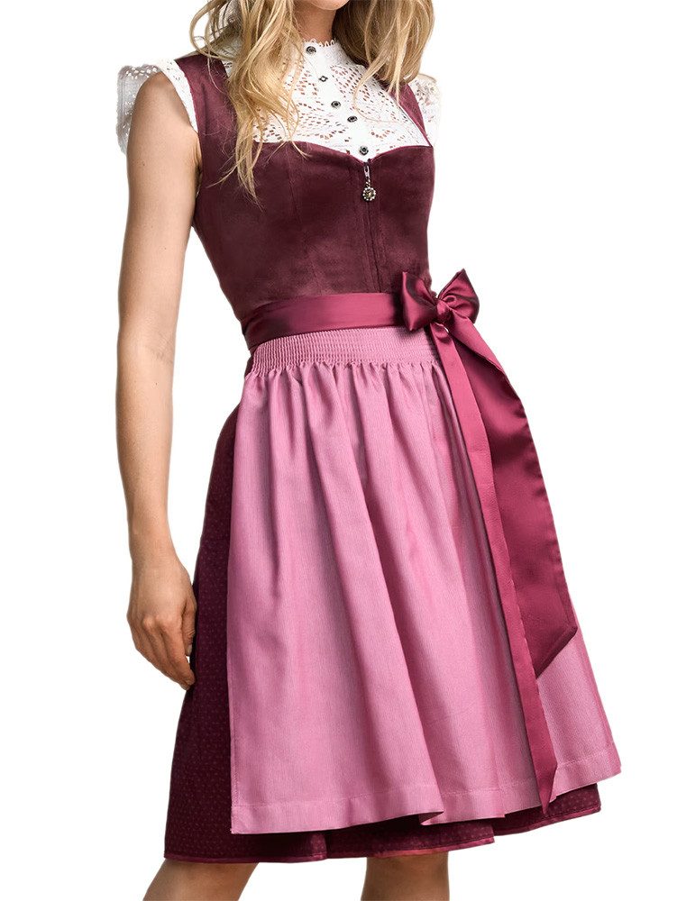 Krüger Madl Dirndl Dirndl Royce 60cm Länge bordeaux