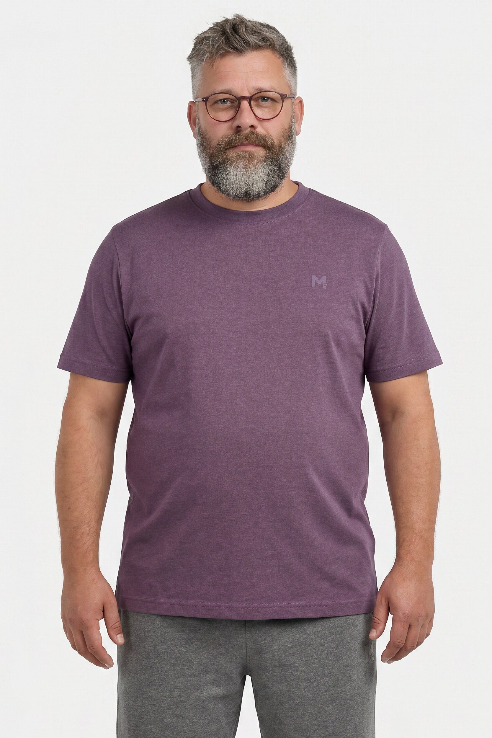 Men Plus T-Shirt T-Shirt Basic Halbarm Rundhals