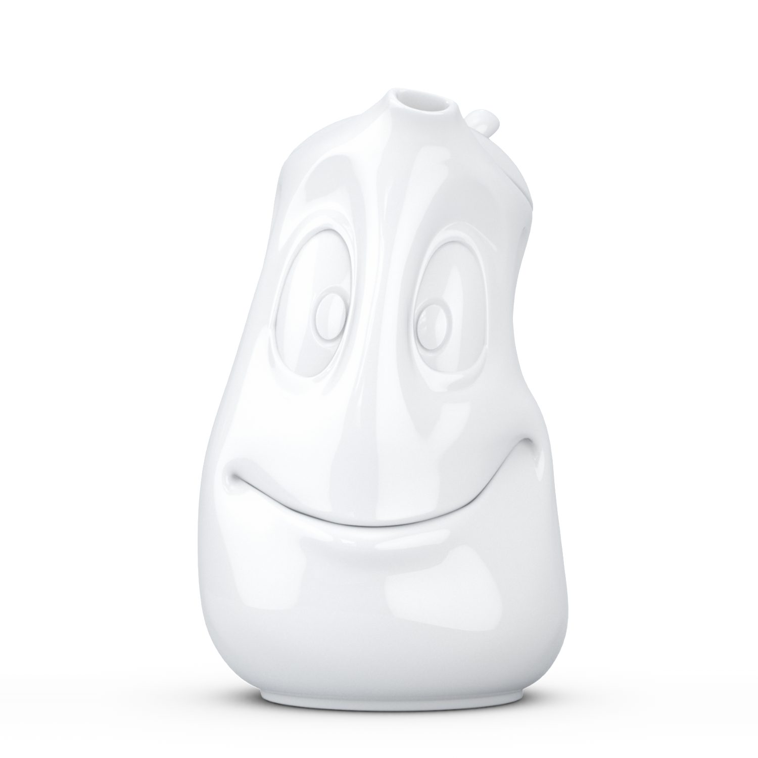 FIFTYEIGHT PRODUCTS Kaffeekanne FIFTYEIGHT Kaffeekanne, Kanne "Gut drauf", weiß, 1200 ml, Hartporzellan, 100% Made in Germany