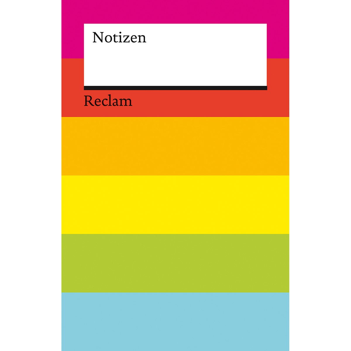 Notizbuch Notizen. Das kleine Reclam-Notizbuch mit Blankoseiten.