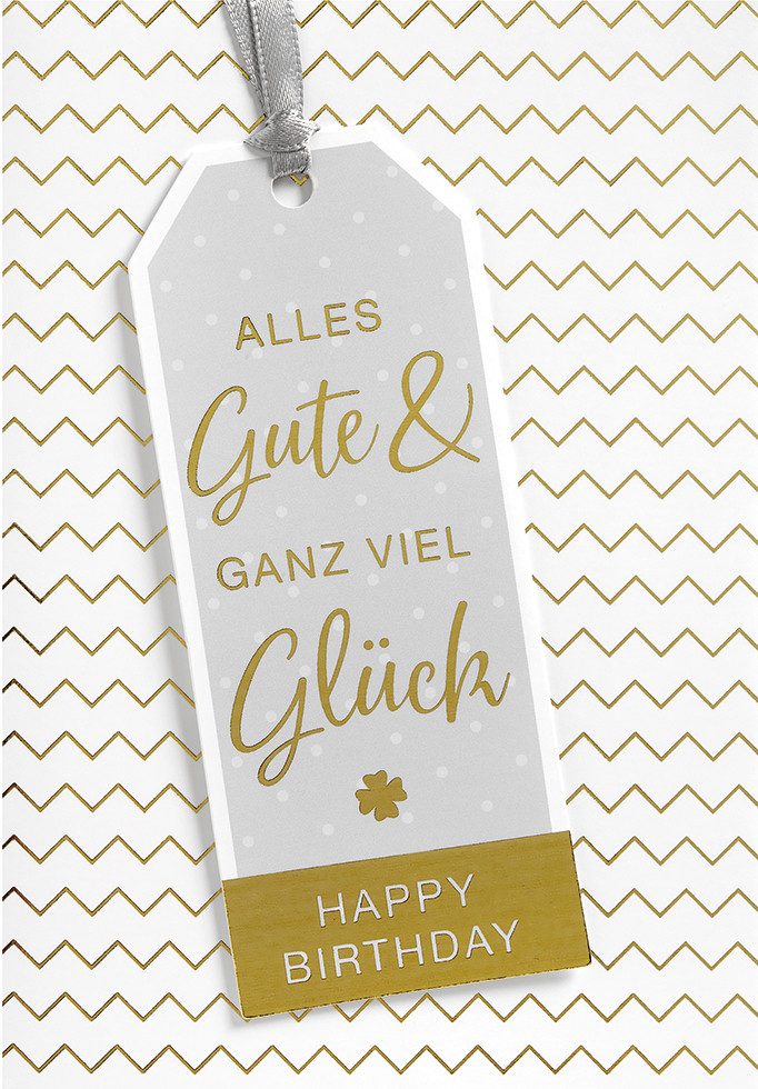 Grußkarten Geburtstag Glückwunschkarte im Format 115x17cm mit Umschlag uniq100