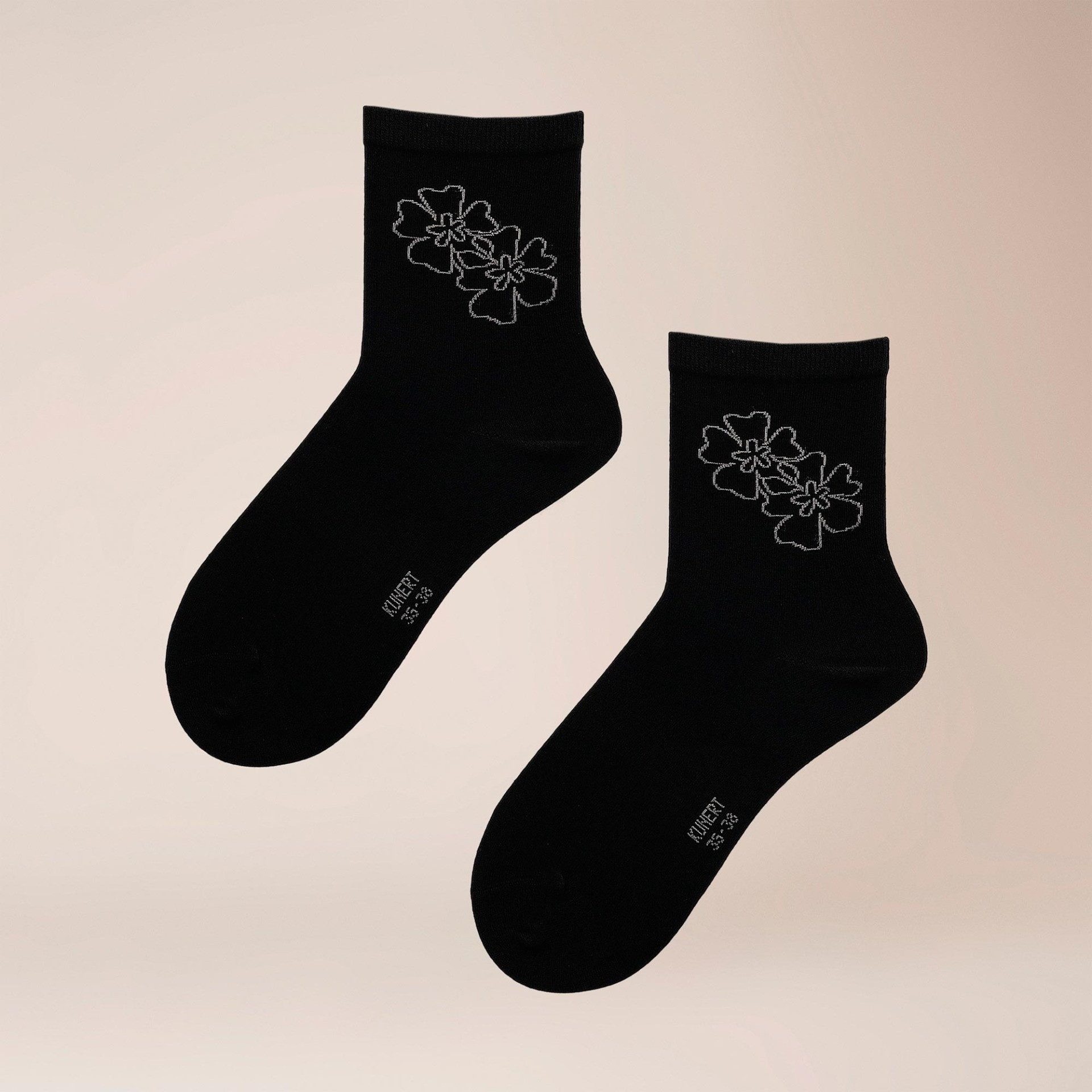 KUNERT Basicsocken Flower Love (1-Paar) Socken mit Blumen-Detail