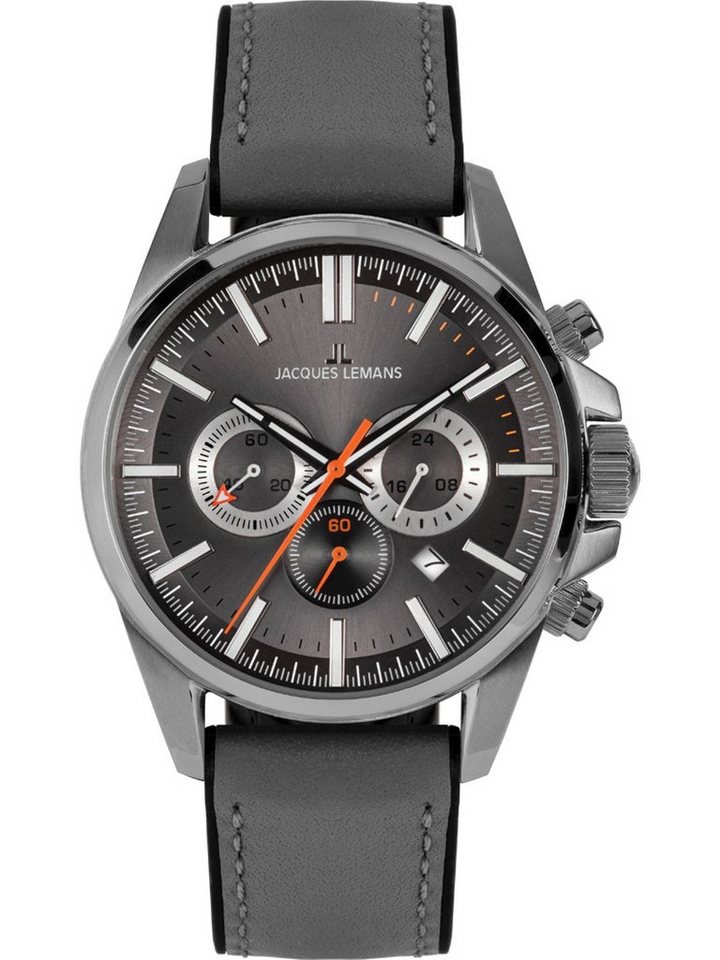 Jacques Lemans Chronograph Jacques Lemans Herren-Uhren Analog Quarz,  Klassikuhr