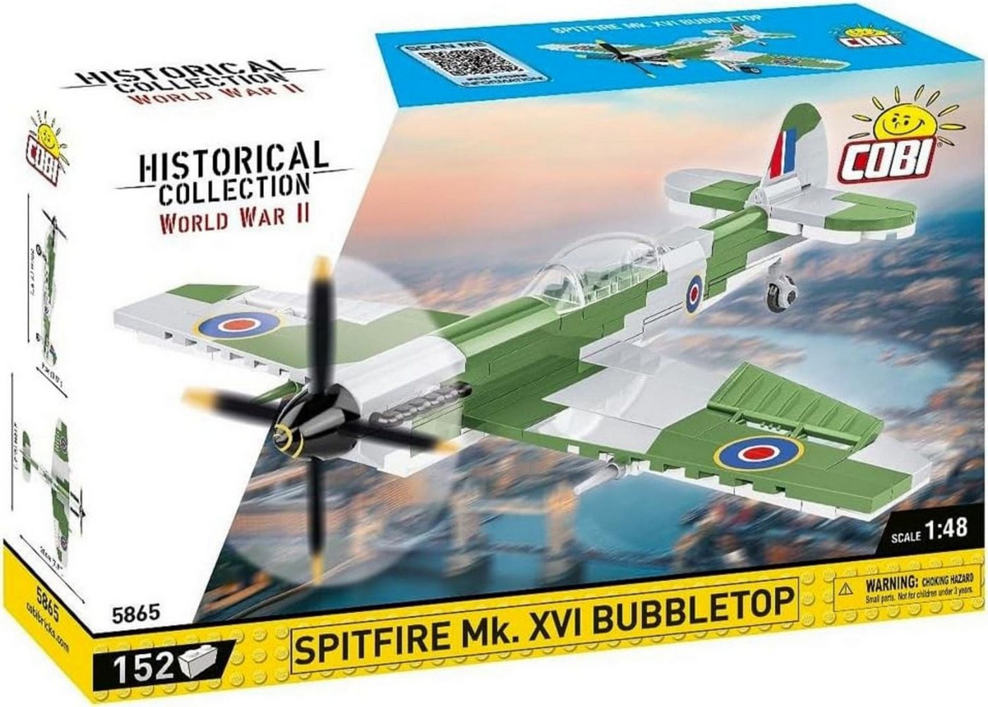 COBI COBI Historical Collection 5865 - Spitfire Mk. XVI Bubbletop, Flugzeug Konstruktions-Spielset