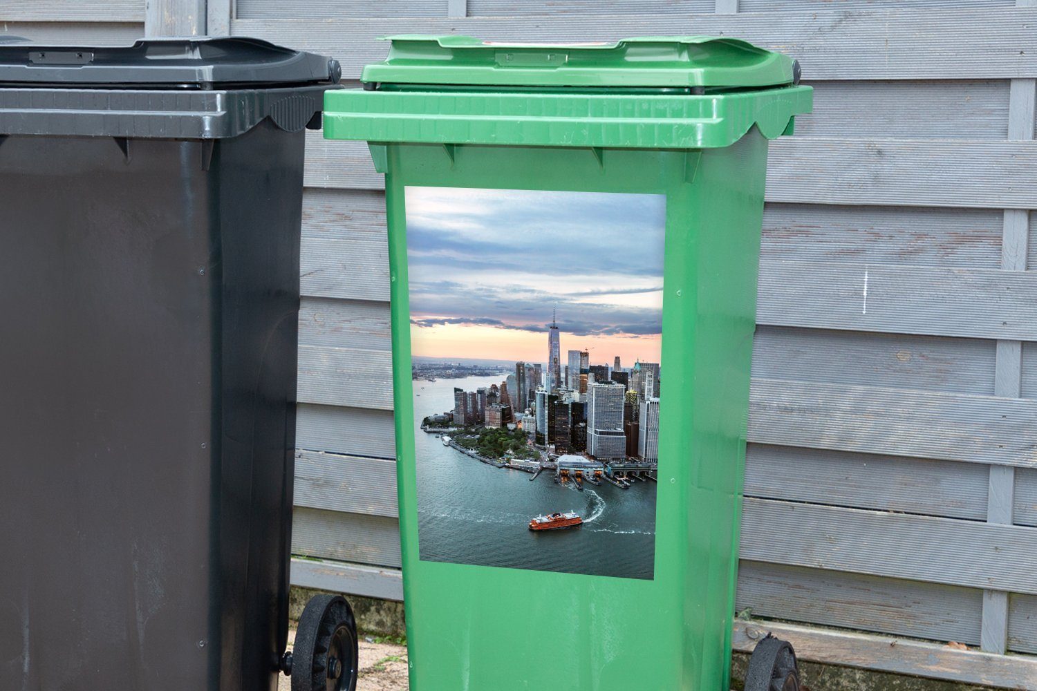 New (1 - Wasser Container, Mülleimer-aufkleber, Abfalbehälter St), Mülltonne, Boot Sticker, York - Wandsticker MuchoWow