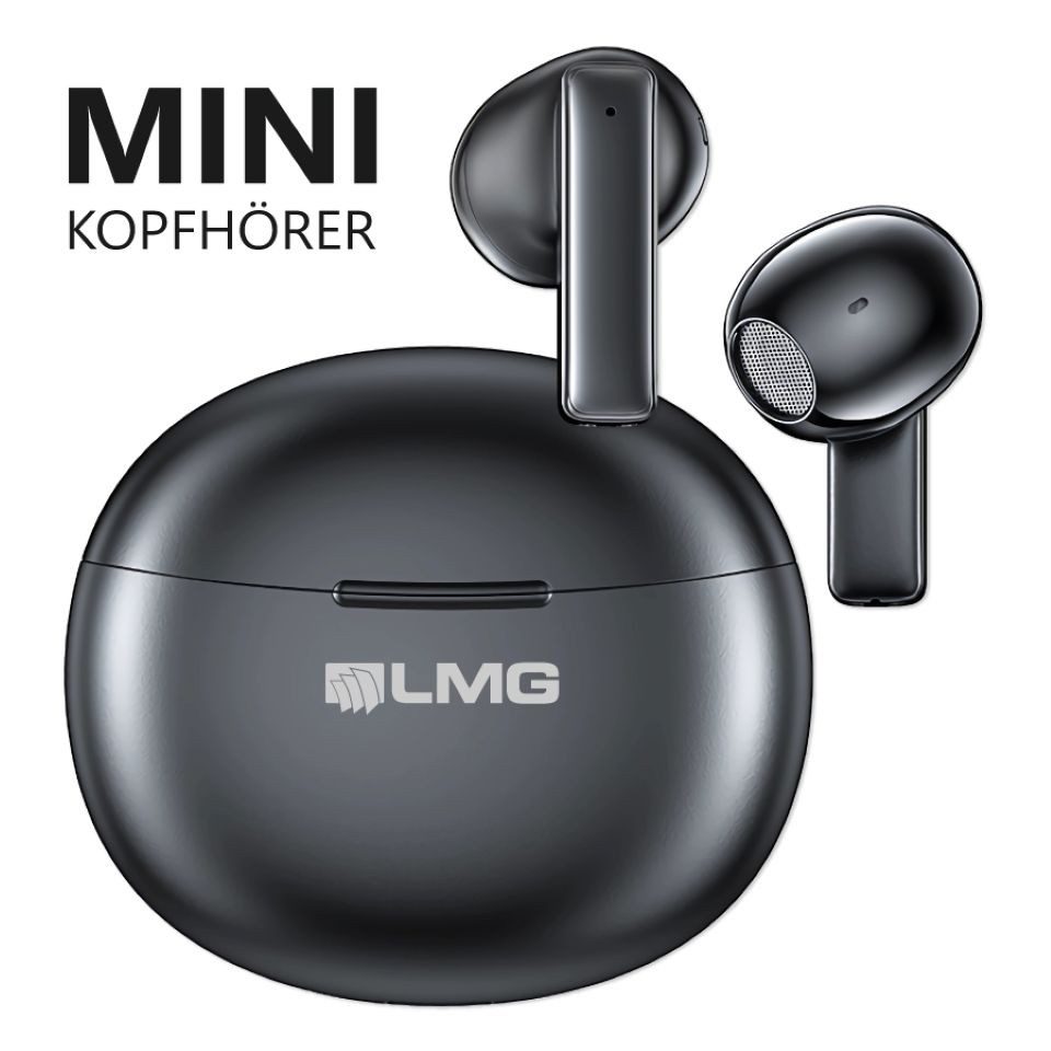 LMG Germany T87 In-Ear Kopfhörer, Bluetooth 5.4, mit Ladecase Bluetooth-Kopfhörer (IOS, Android, HSP, HFP, A2DP, AVRCP, Bluetooth 5.4, IPX6, Double Subwoofer, Low Delay, 20 h Spielzeit)