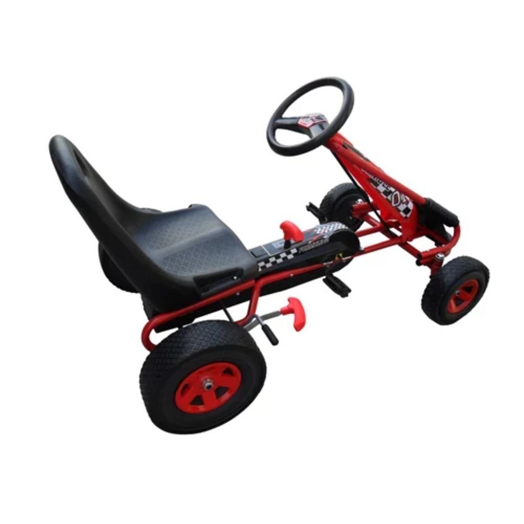 vidaXL Tretfahrzeug Tretfahrzeug Kinderfahrzeug Trampelauto Go Kart Rot 96x60x56 cm