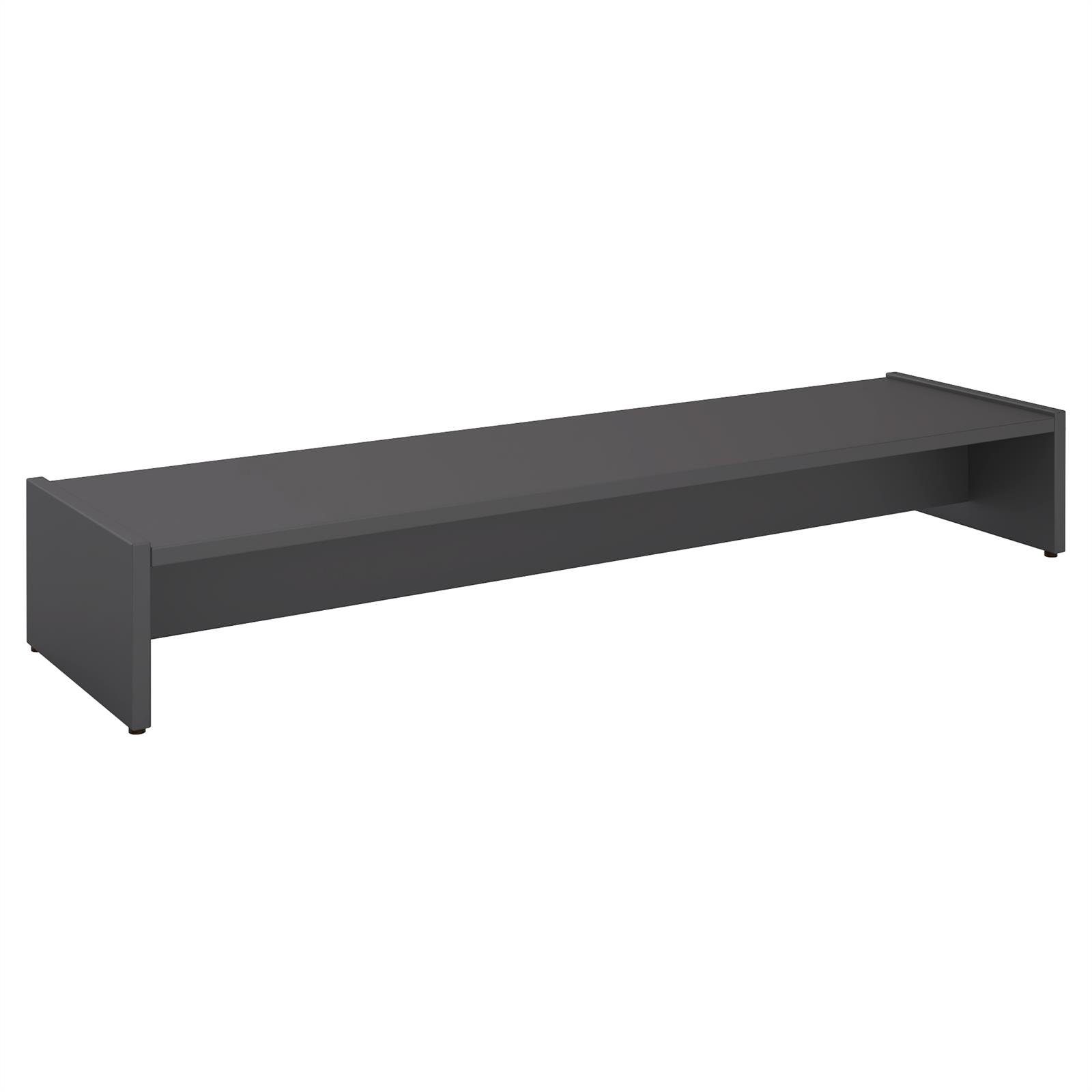 CARO-Möbel Monitorständer ZOOM, (Bildschrimerhöhung 100cm für 2 Monitore, Schreibtischaufsatz grau)